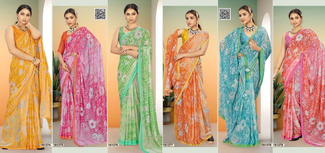 Navita Vol 12 By Vallabhi Georgette Floral Printed Sarees Wholesale Shop In Surat